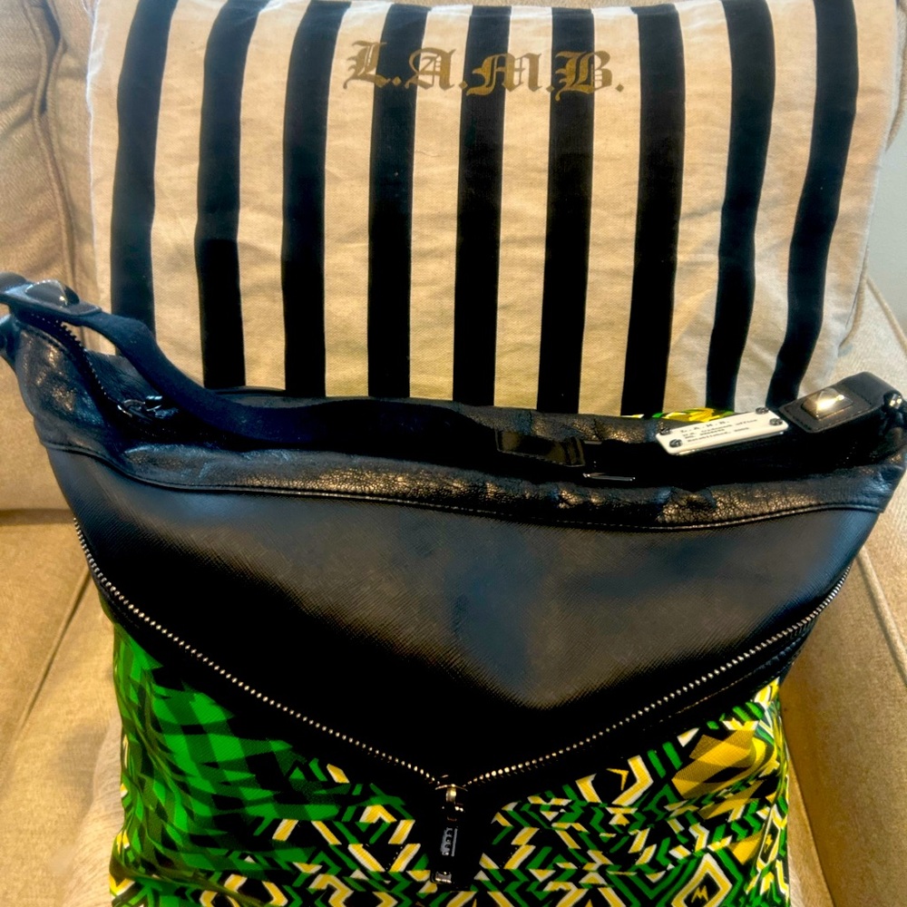 L.A.M.B. Black and Green Women's Bag. Brand New